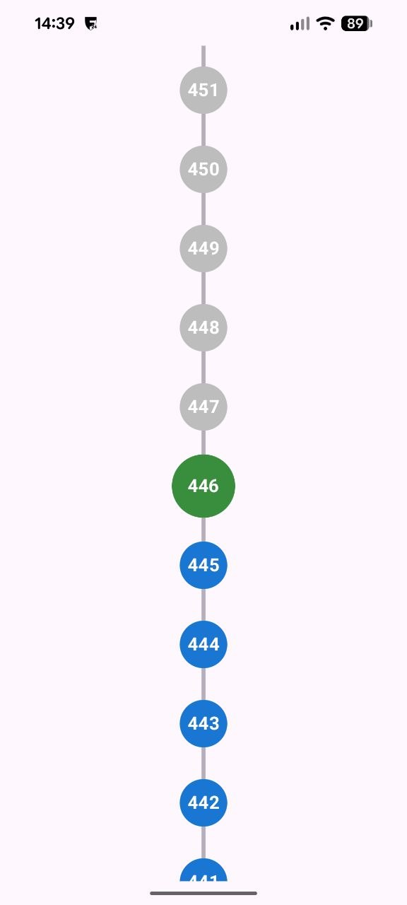 Color Sort Puzzle — level progression map
